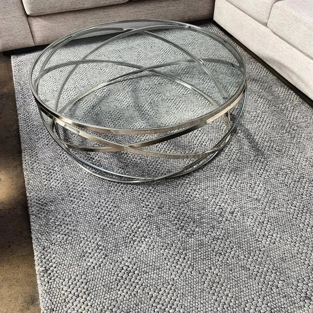 Burberry Grey Modern Wool Rug
