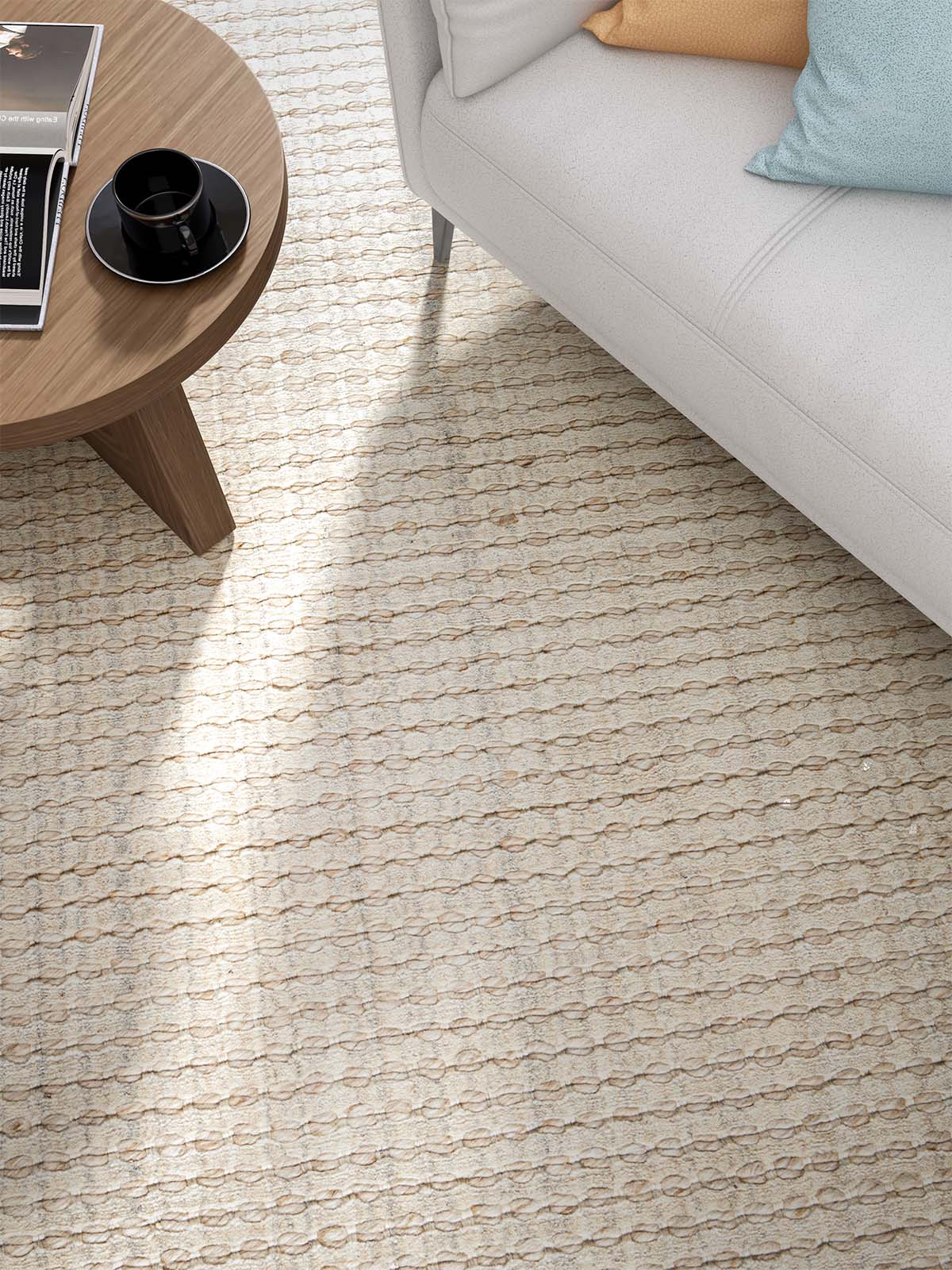 Cable Bone Modern Wool Rug - RugSpot