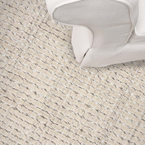 Cable Latte Modern Wool Rug - RugSpot