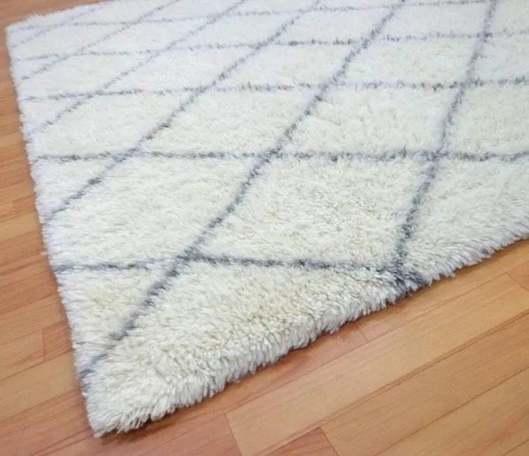 Casablanca White Moroccan Wool Rug - RugSpot