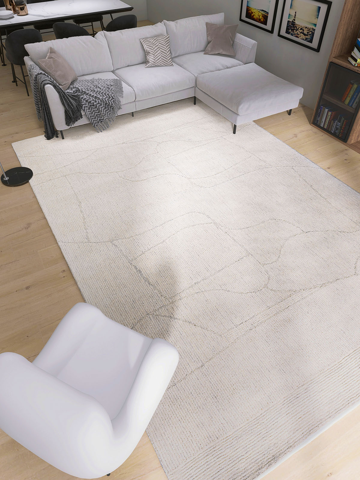 Claude 575 Natural Modern Wool Rug - RugSpot