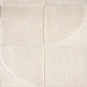 Claude 576 White Modern Wool Rug - RugSpot