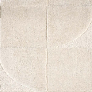 Claude 576 White Modern Wool Rug - RugSpot