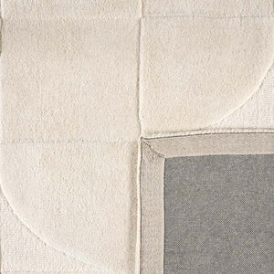 Claude 576 White Modern Wool Rug - RugSpot