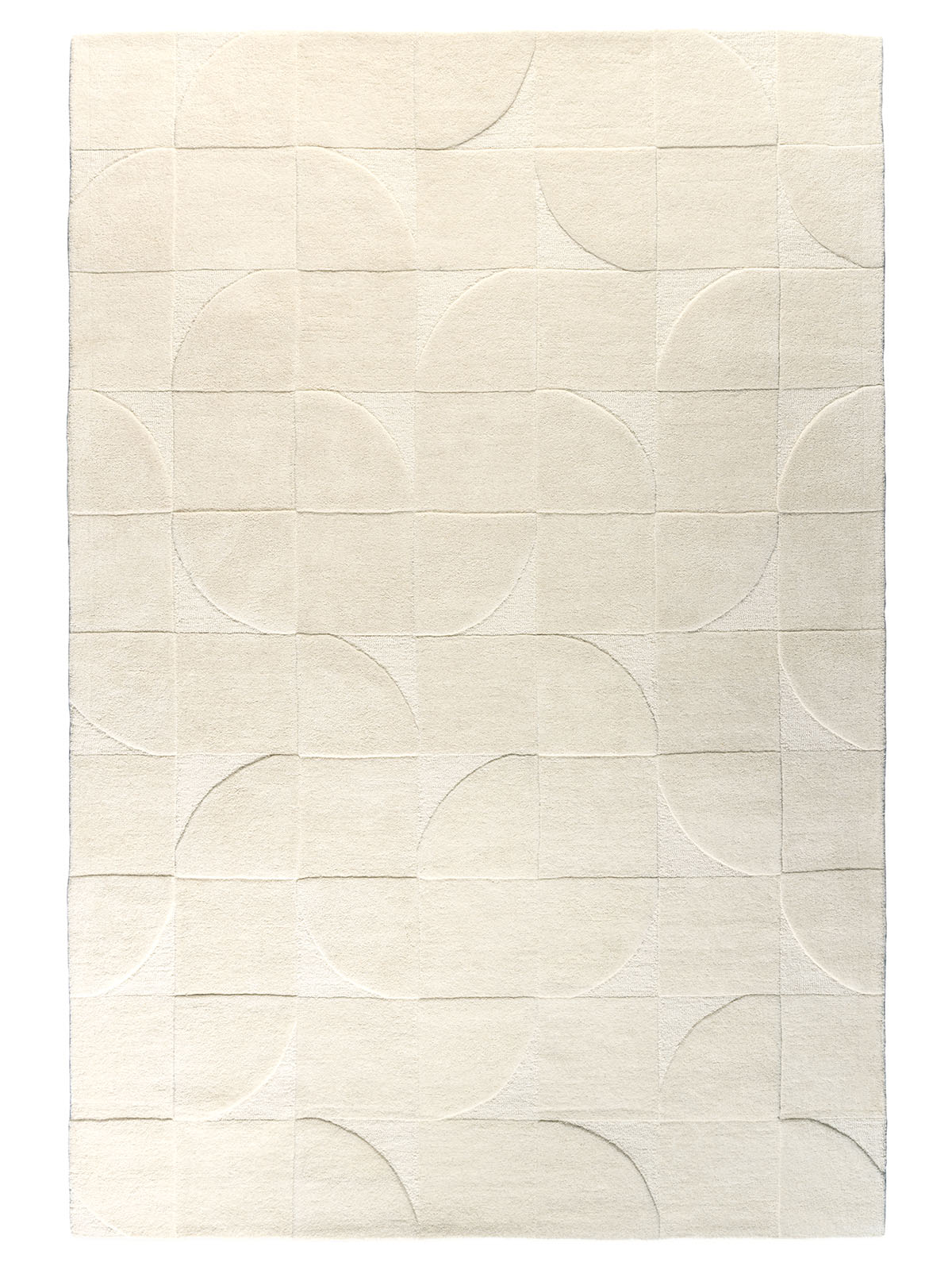 Claude 576 White Modern Wool Rug - RugSpot