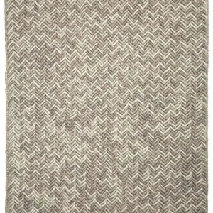 Criss-Cross Latte Modern Wool Rug - RugSpot