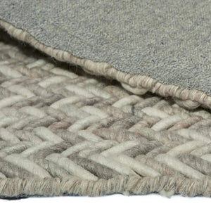 Criss-Cross Latte Modern Wool Rug - RugSpot