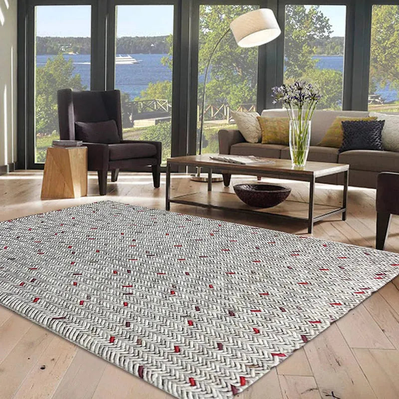 Criss-Cross Multi Modern Wool Rug - RugSpot