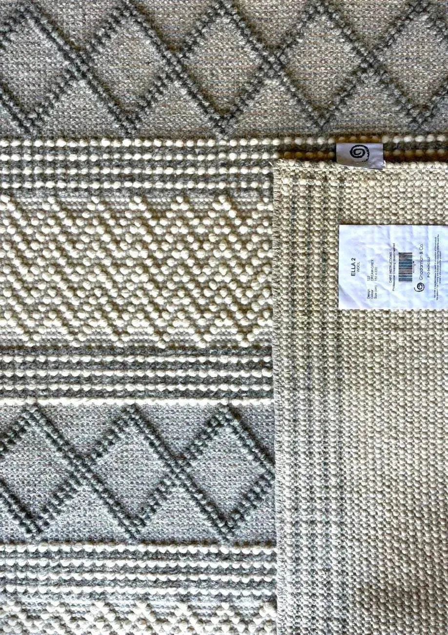 Ella 122 Cream Modern Wool Rug - RugSpot