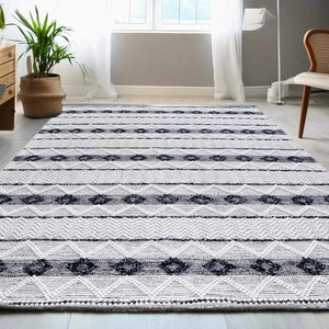 Ella 123 Ivory Modern Wool Rug - RugSpot