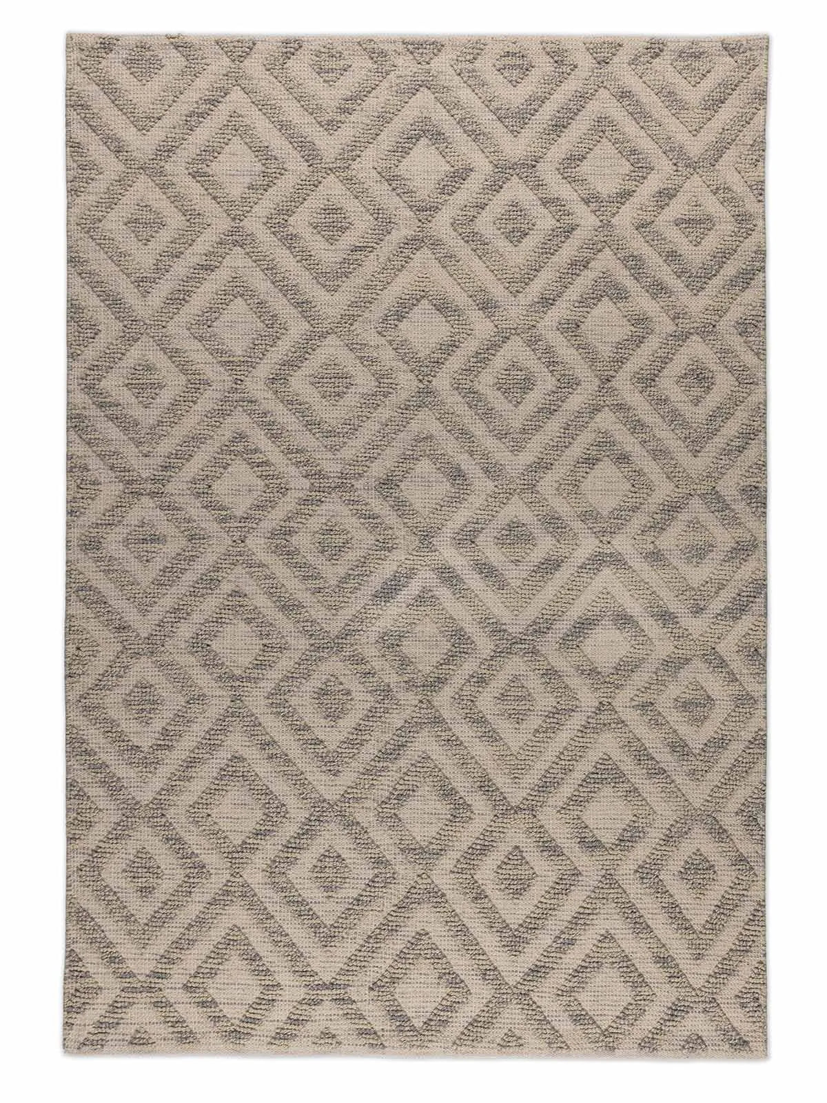 Ella 127 Beige Modern Wool Rug - RugSpot