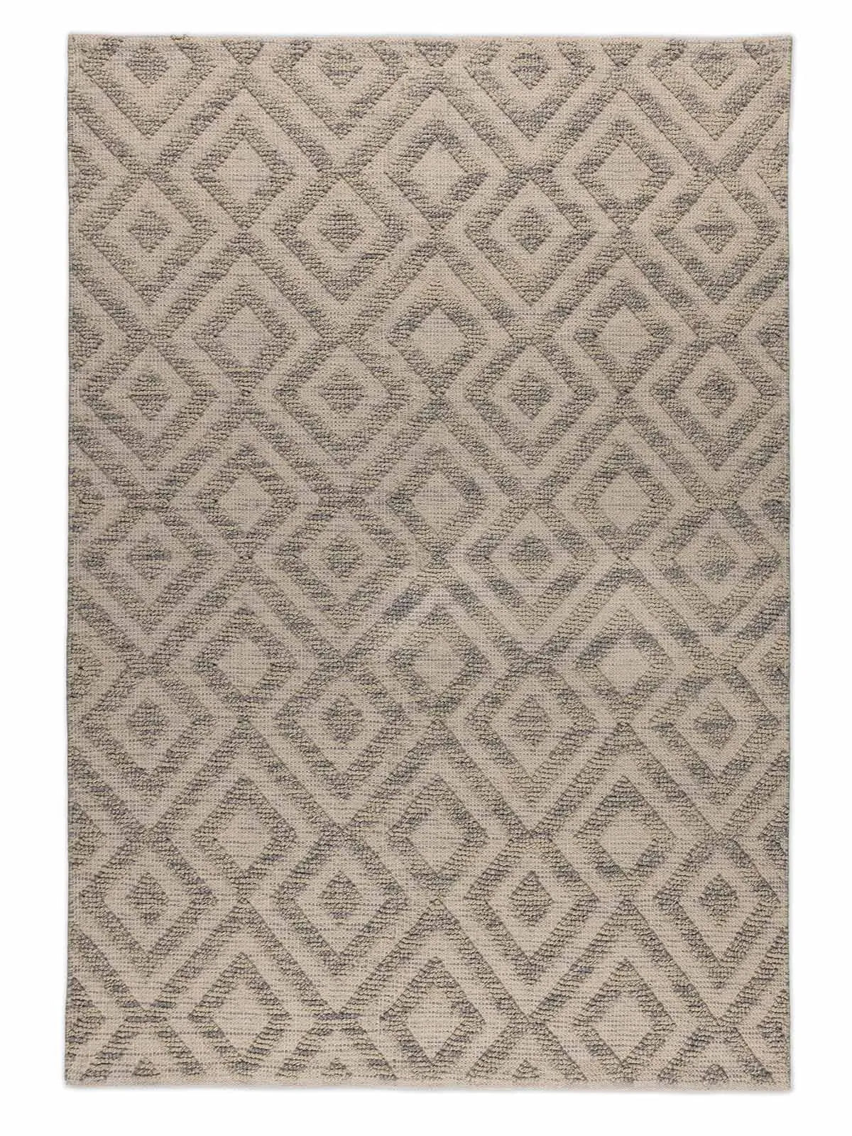 Ella 127 Beige Modern Wool Rug - RugSpot