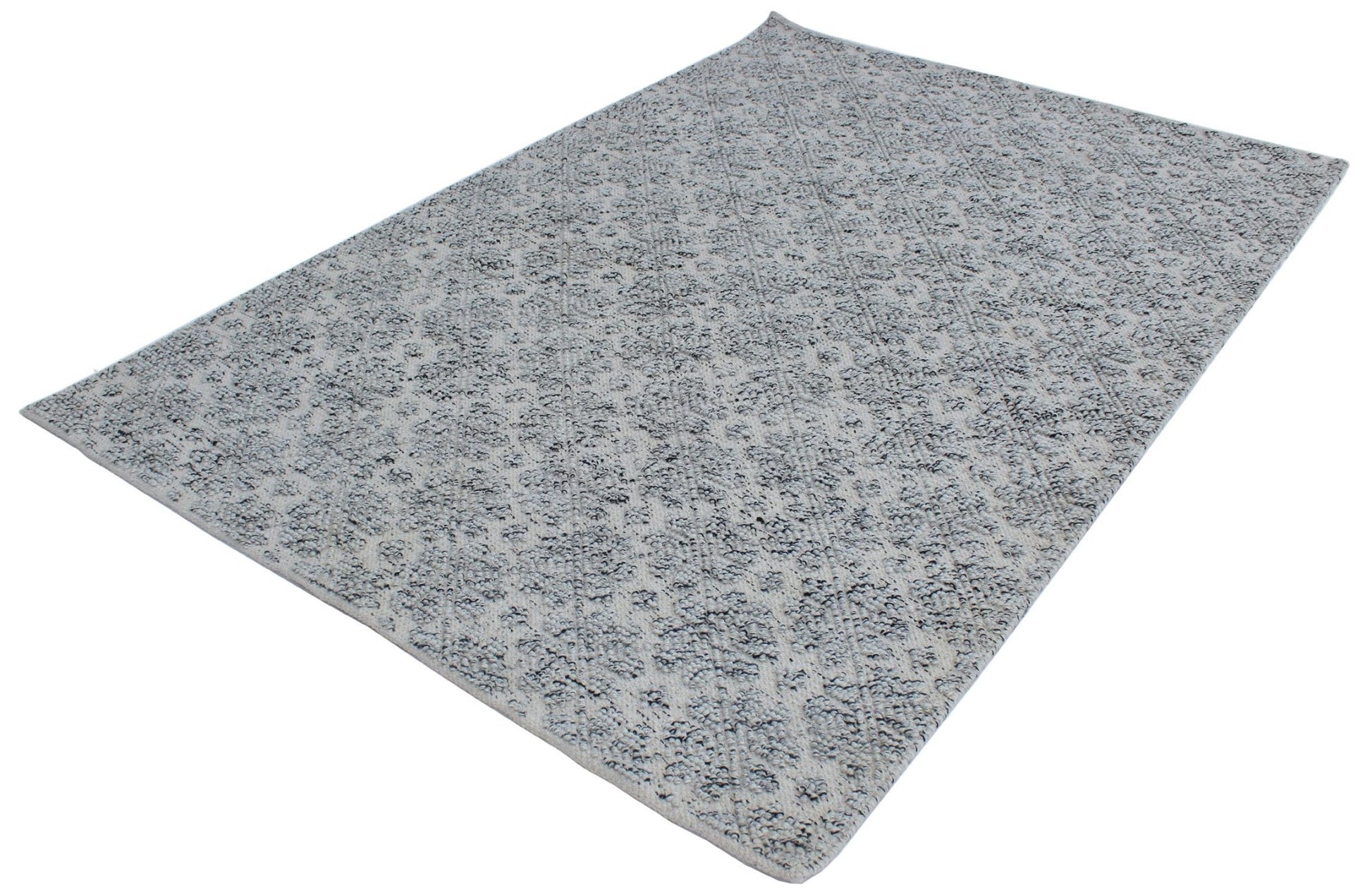 Ella 129 Silver Modern Wool Rug - RugSpot