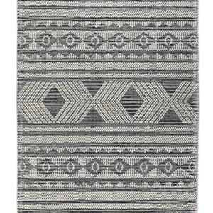 Ella 345 Black Modern Wool Rug - RugSpot