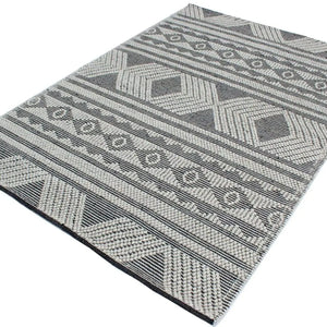 Ella 345 Black Modern Wool Rug - RugSpot