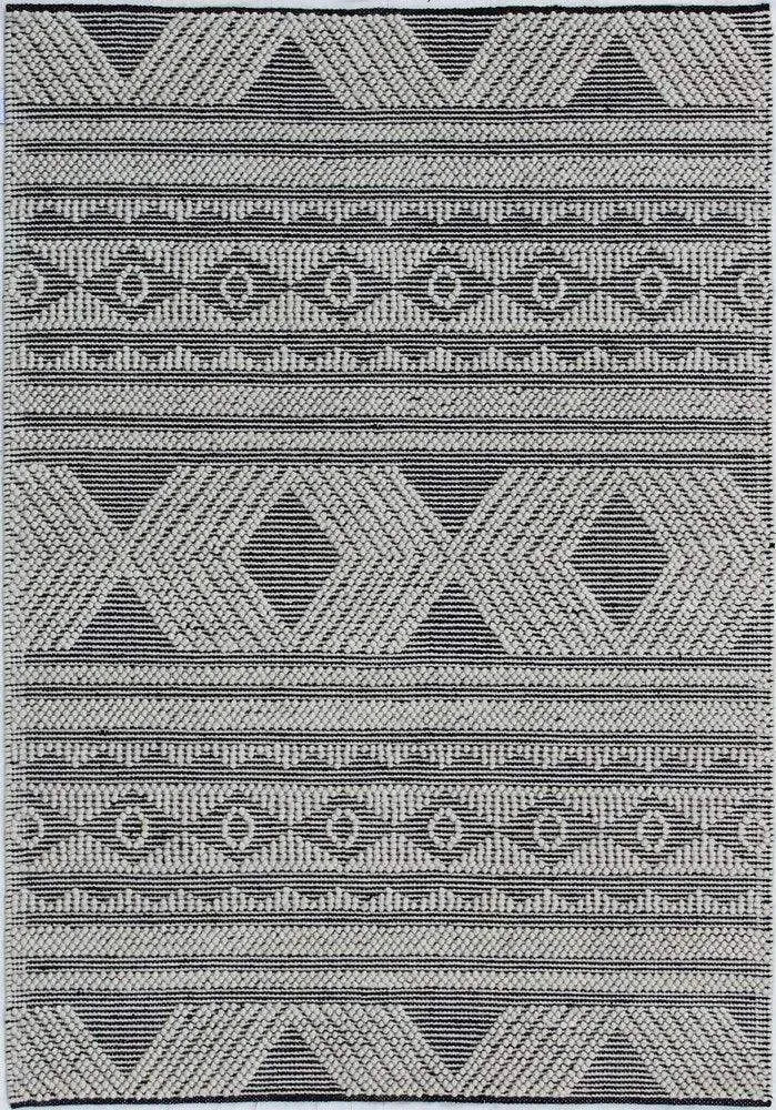 Ella 345 Black Modern Wool Rug - RugSpot