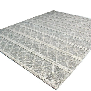 Ella 346 White Modern Wool Rug - RugSpot