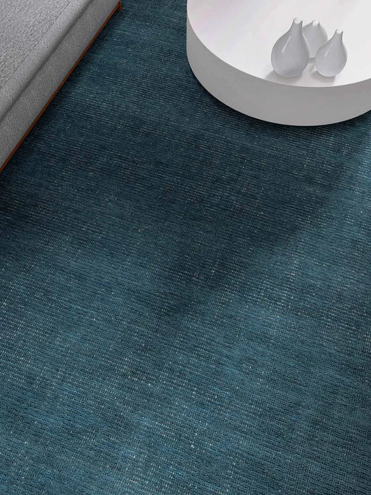 Empire Aqua Blue Modern Wool Rug - RugSpot