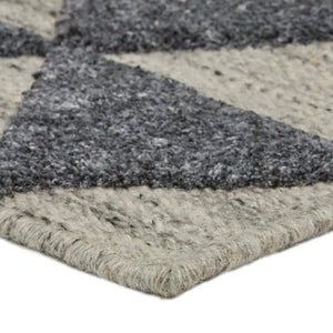 Estelle Peaks Ash Modern Silk Rug - RugSpot