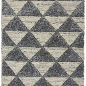 Estelle Peaks Ash Modern Silk Rug - RugSpot