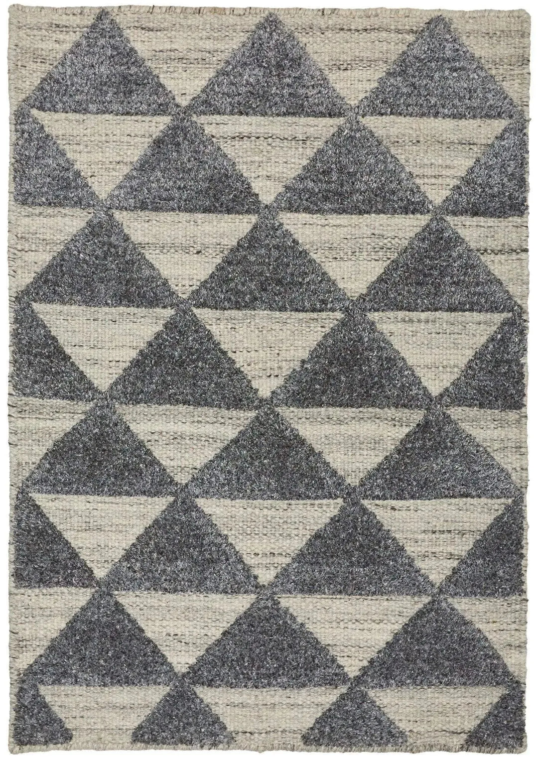 Estelle Peaks Ash Modern Silk Rug - RugSpot