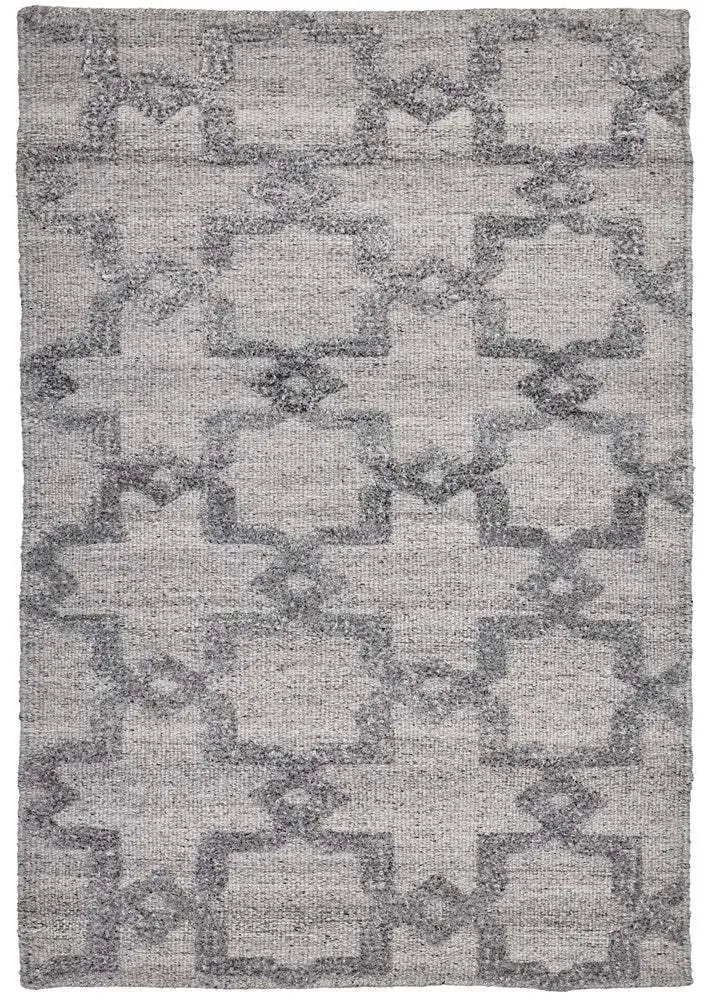 Estelle Trellis Grey Modern Silk Rug - RugSpot