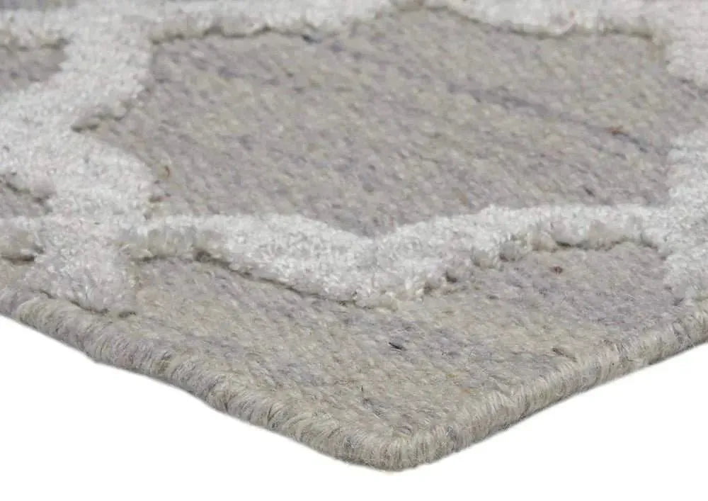 Estelle Trellis Pearl Modern Silk Rug - RugSpot