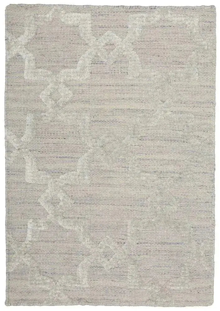 Estelle Trellis Pearl Modern Silk Rug - RugSpot