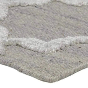 Estelle Trellis Pearl Modern Silk Rug - RugSpot