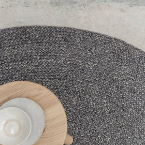 Fortuna Charcoal Round Rug - RugSpot