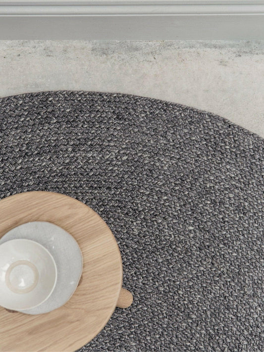 Fortuna Charcoal Round Rug - RugSpot