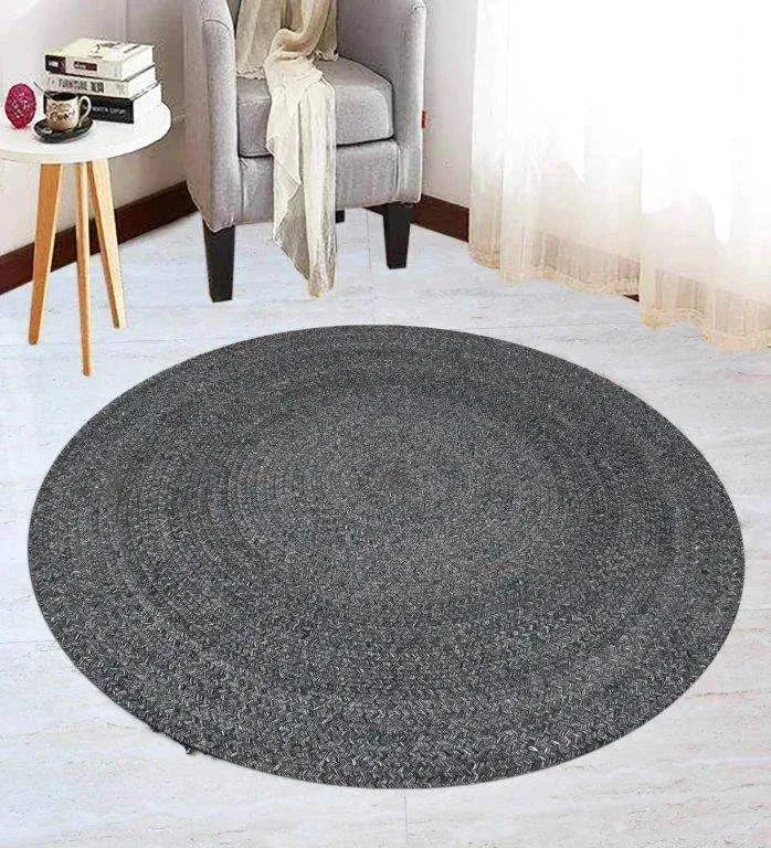 Fortuna Charcoal Round Rug - RugSpot