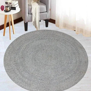 Fortuna Silver Round Rug - RugSpot