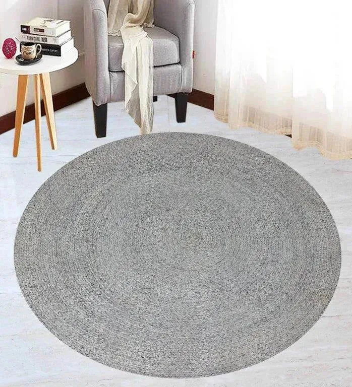 Fortuna Silver Round Rug - RugSpot