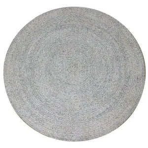 Fortuna Silver Round Rug - RugSpot