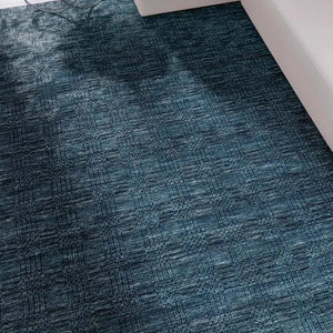 Grass-weave Blue Wool Rug - RugSpot