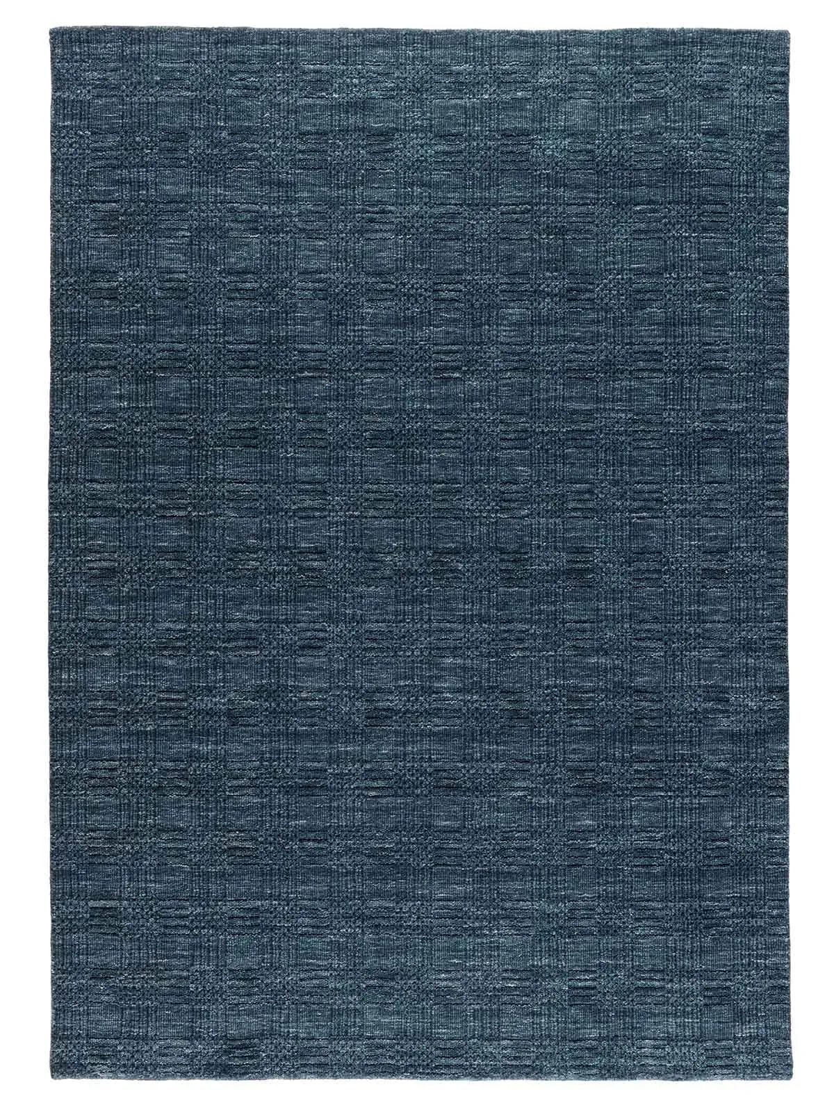 Grass-weave Blue Wool Rug - RugSpot