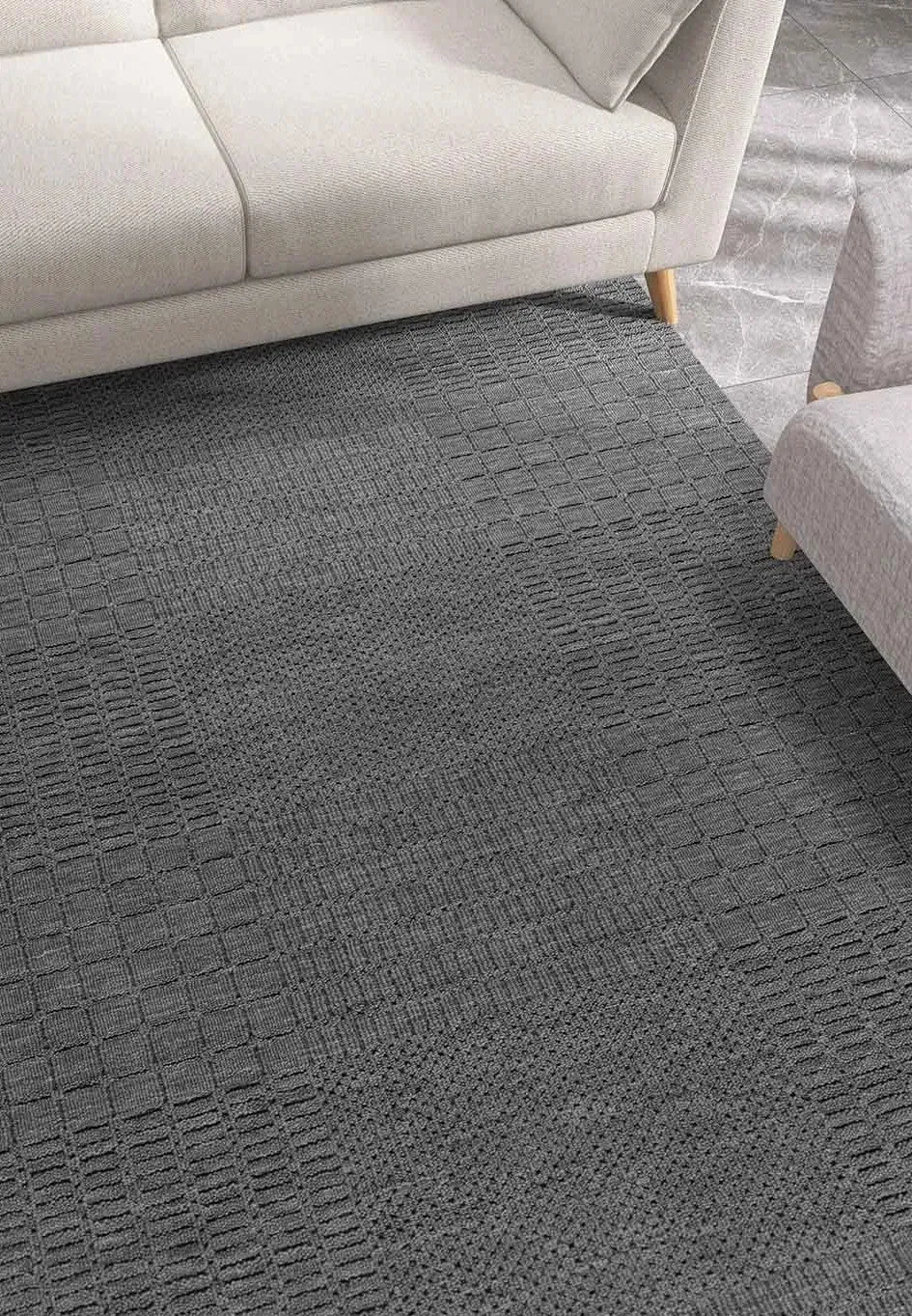 Grass-weave Grey Wool Rug - RugSpot