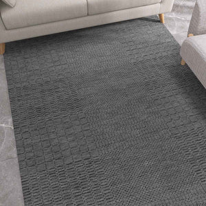 Grass-weave Grey Wool Rug - RugSpot