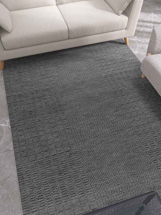 Grass-weave Grey Wool Rug - RugSpot