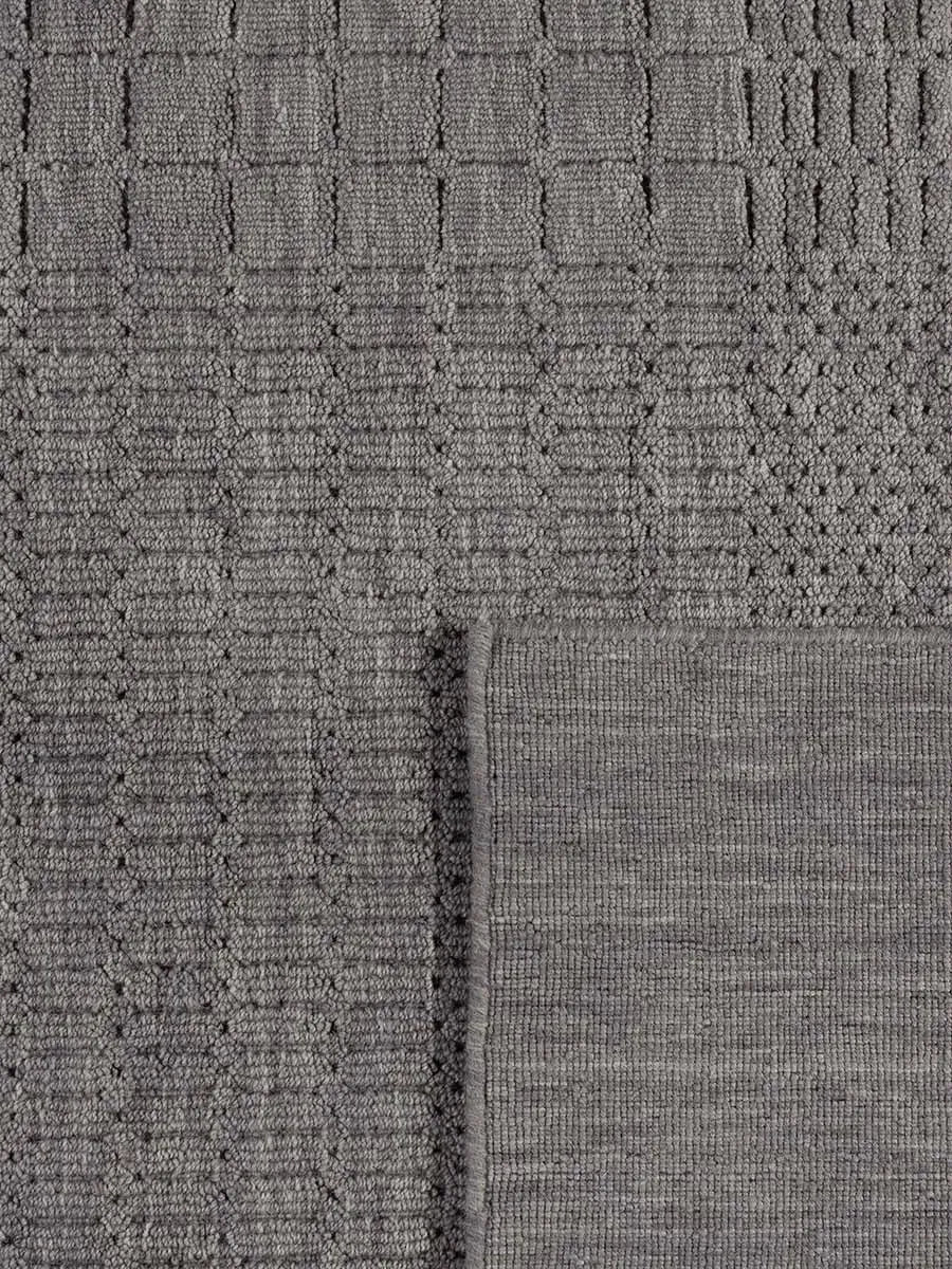Grass-weave Grey Wool Rug - RugSpot