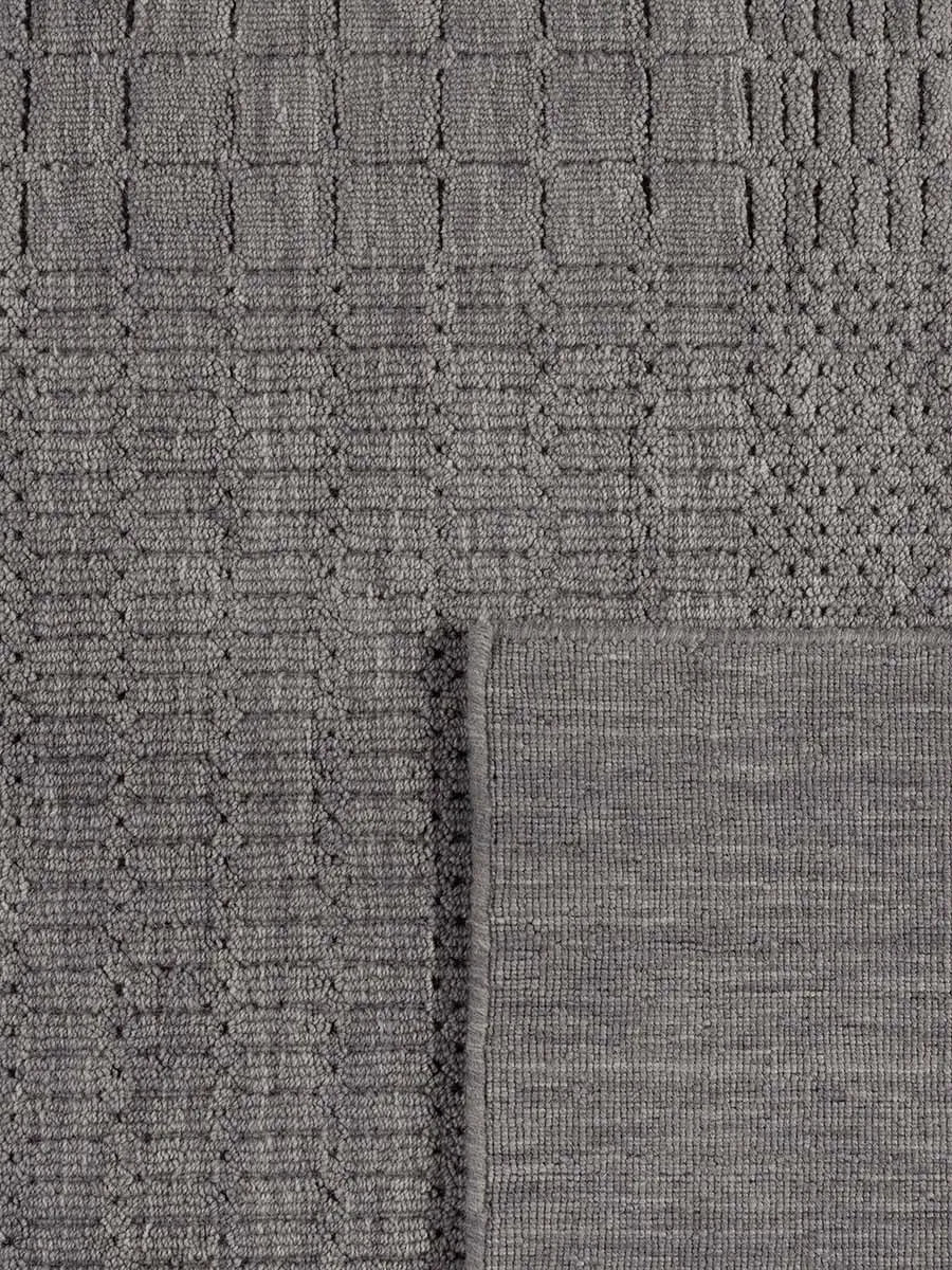 Grass-weave Grey Wool Rug - RugSpot