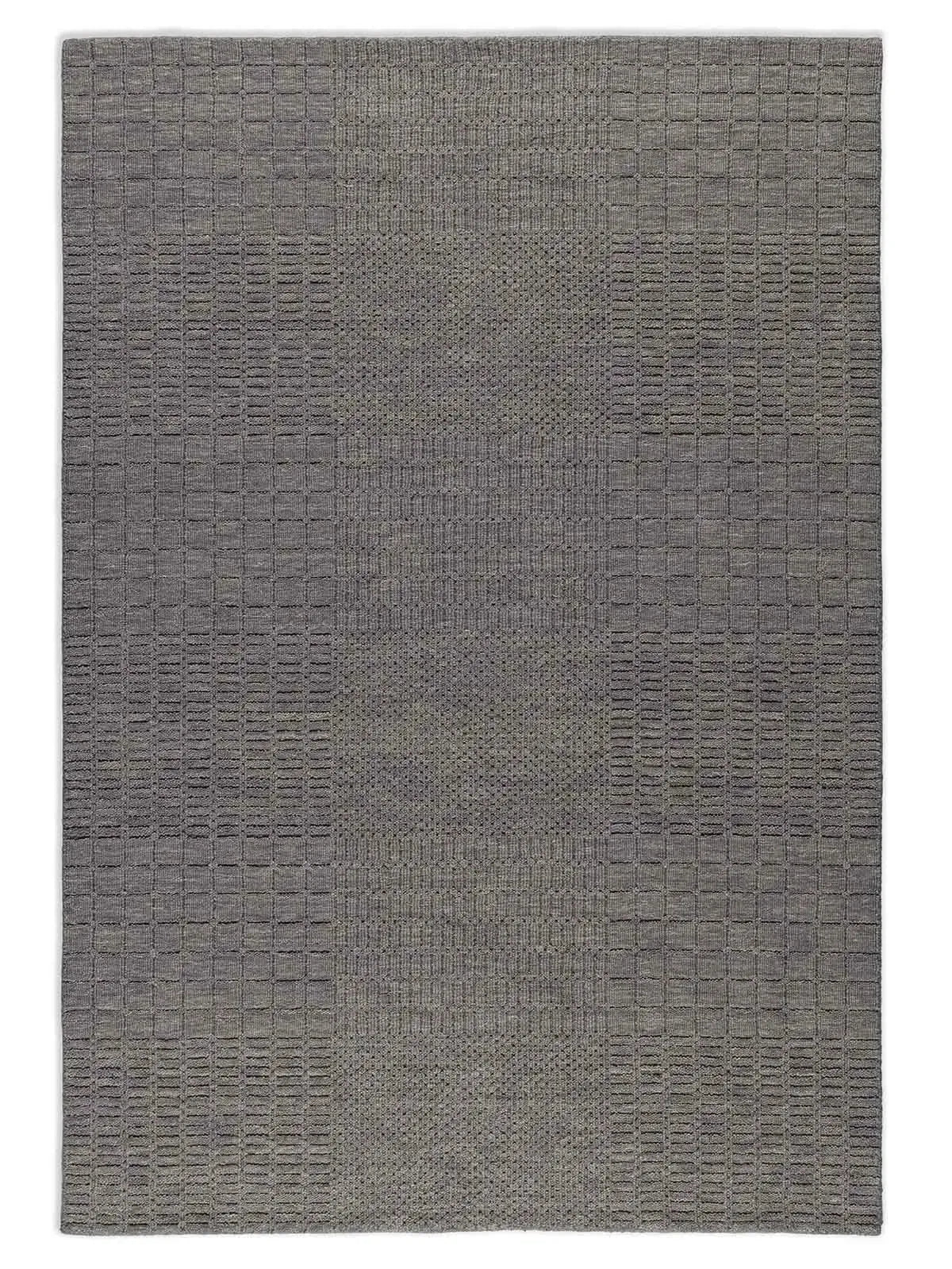 Grass-weave Grey Wool Rug - RugSpot