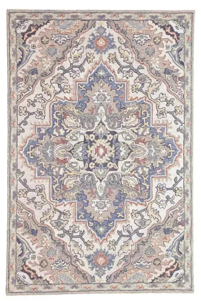 Heritage 330 Grey Traditional Wool Rug - RugSpot