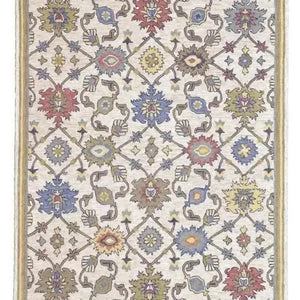 Heritage 458 Cream Traditional Wool Rug - RugSpot