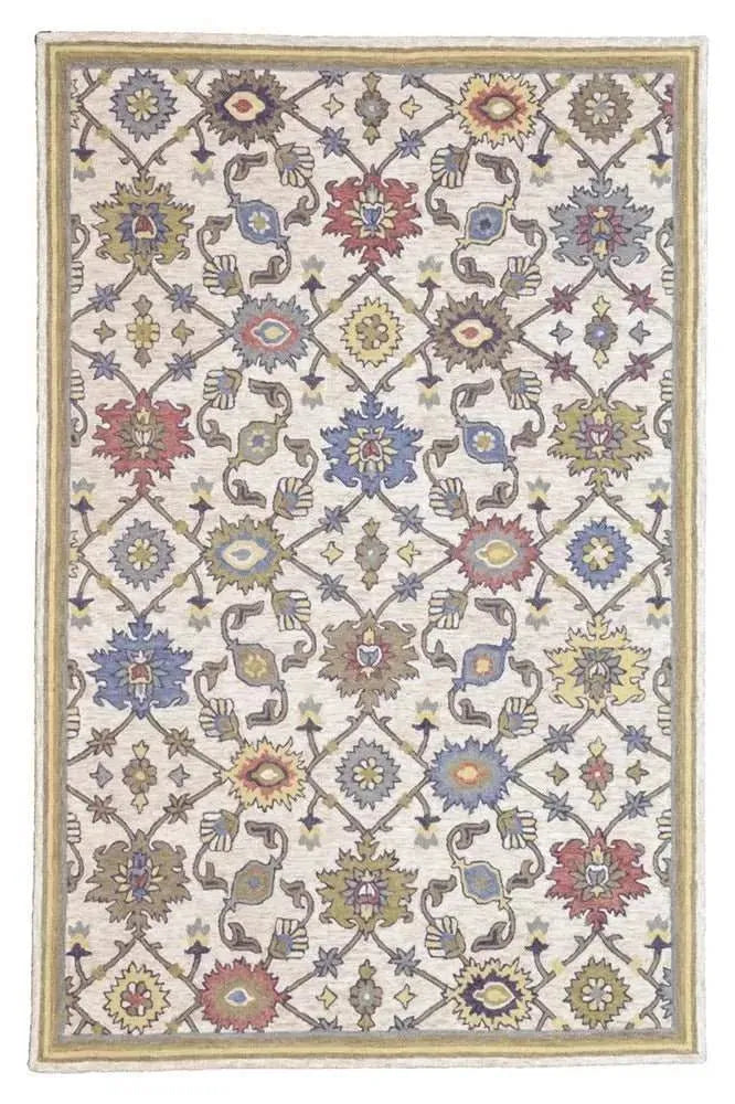 Heritage 458 Cream Traditional Wool Rug - RugSpot