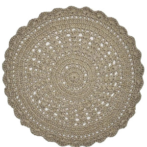 Hooks Modern Wool Round Rug - RugSpot