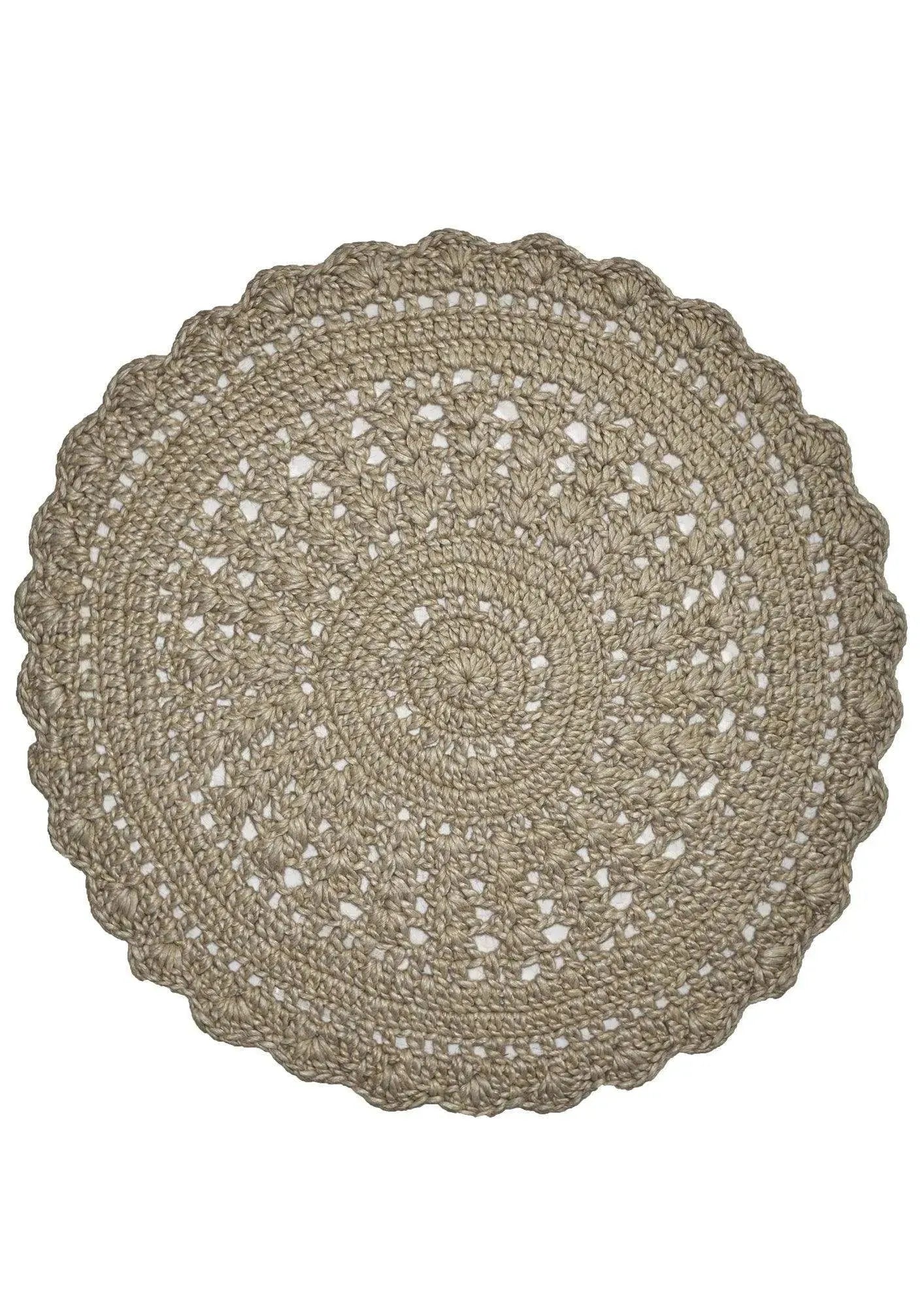 Hooks Modern Wool Round Rug - RugSpot