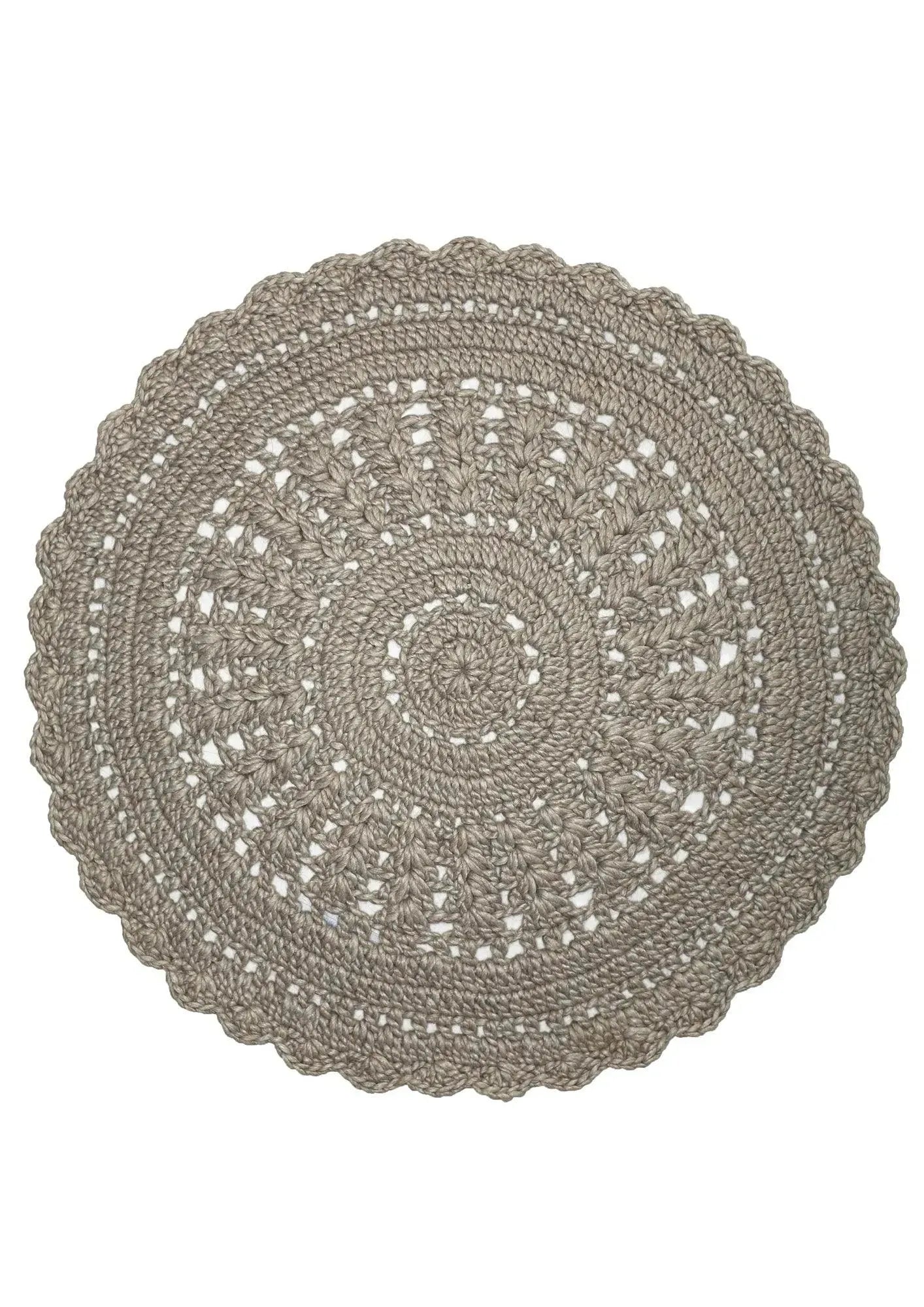 Hooks Modern Wool Round Rug - RugSpot