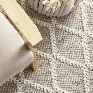 Huxley Natural Handwoven Floor Rug - RugSpot